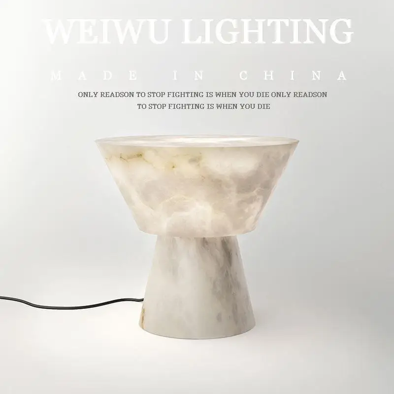 

Spain Imported Marble Table Lamp Creative Villa Bedroom Study Desk Bedside Reading LED Table Lamps