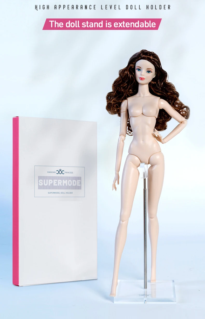 32cm Supermodel Modepuppe mit 12 beweglichen Gelenken, Puppenhaus DIY Ankleidespielzeug, Outfit Party, Niedliche Kreative Sammlergeschenke – Detail 17