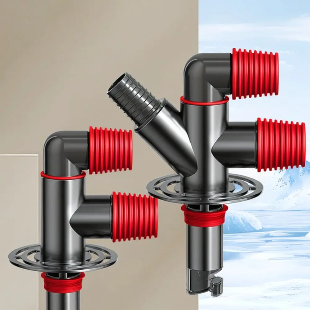 Stainless Steel Laundry Machine Hose Adapter Floor Drain Connector Anti Smell Pipe Fitting Modern Bathroom Hardware