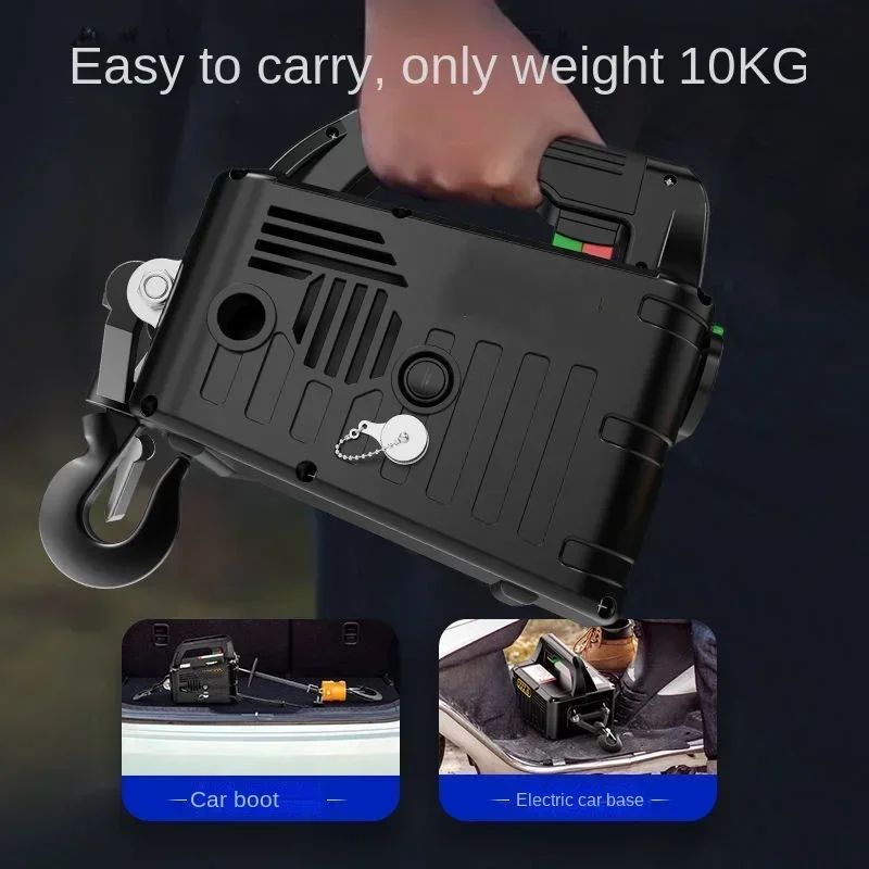 Best Seller First Cross Border Goods 3 IN 1 Remote Control 500kg Crane Wire Rope Electric Hoist Aluminum Shell Household Indoor
