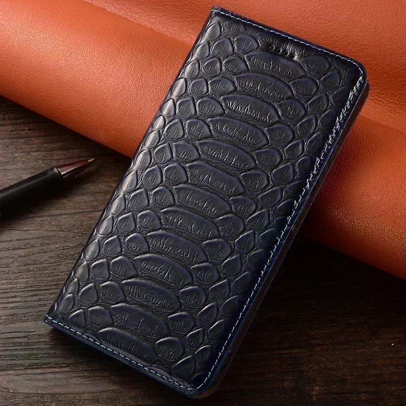 Classics Genuine Leather Phone Case For OnePlus Nord 2 2T 3 CE 2 3 Lite Ace 2 Pro Cowhide Magnetic Flip Protective Cover