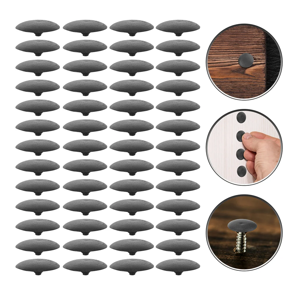 200pcs Screw Caps Waterproof Plastic Screw Cover Caps Self Tapping Caps Hole Covers For Cross Screws Head Screw Protection Black