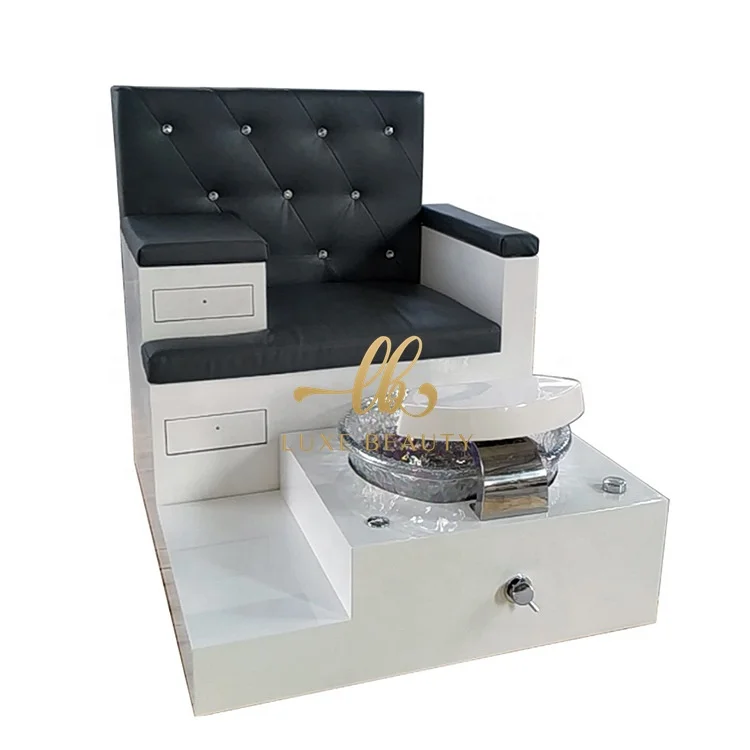 LuxeBeauty Спа-педикюрное кресло с ванной для ног Роскошное элегантное кресло для педикюра с сантехническим педикюрным стулом для использования в маникюрном салоне