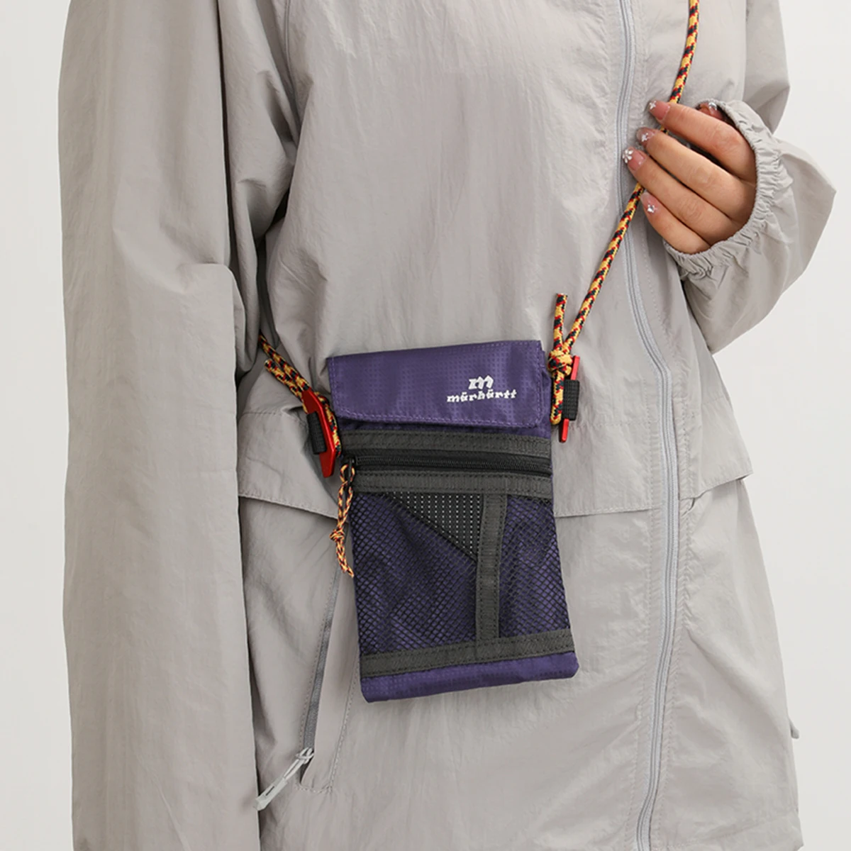 

Color-Blocking Crossbody Phone Bag, Fashionable Dopamine Bag for Travel, Multi-Functional Casual Commuting Shoulder Bag, Small Tissue Bag