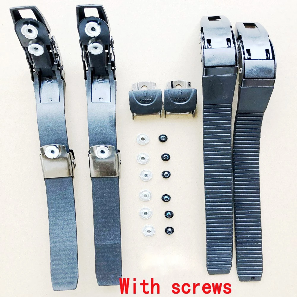 2Set Inline Skate Strap Buckle With Clamp Screws Set Nut Replacement Skates Strap 22x2cm Inline Buckle Skating Shoes Accessories