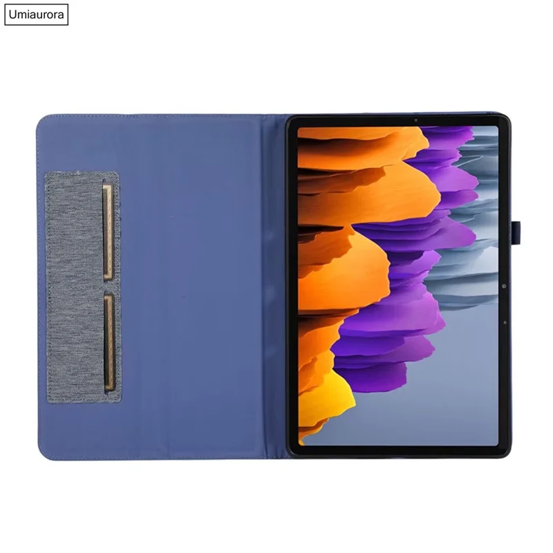 لسامسونج تبويب S6 S7 S8 S9 FE زائد S10 الترا SM-X920 12.4 بوصة SM-X820 X620 X520 اللوحي حافظة فليب بولي Leather الجلود حامل المحفظة Funda