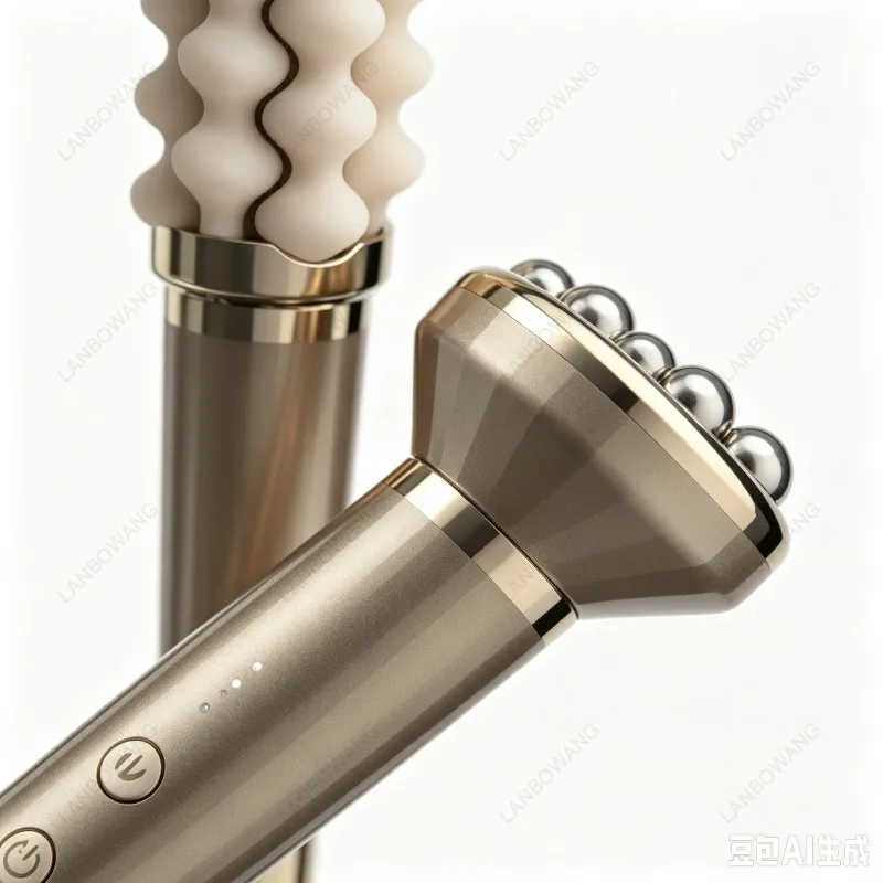 Suitable for 3D Roller Massage Stick, Wave Rotating Silicone Massager, Massager, Household Facial V-face Shaping Care