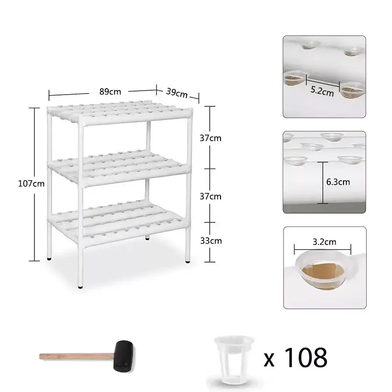 New Soilless Cultivation Equipment  Vegetable Planting Rack Balcony Family Pipeline Hydroponic Multi-layer Vegetable Planter