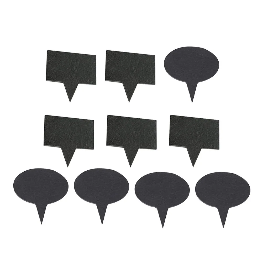 

10Pcs Plant Labels Simple Cake Toppers Gardening Flower Markers Decorative Garden Stakes Durable Stone Inserts for Baking