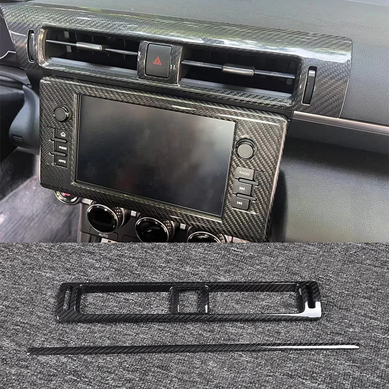 

Real hard carbon fiber cover for Subaru BRZ Toyota GR86 2021 2022 2023 2024 Center air outlet vent LHD driving interior