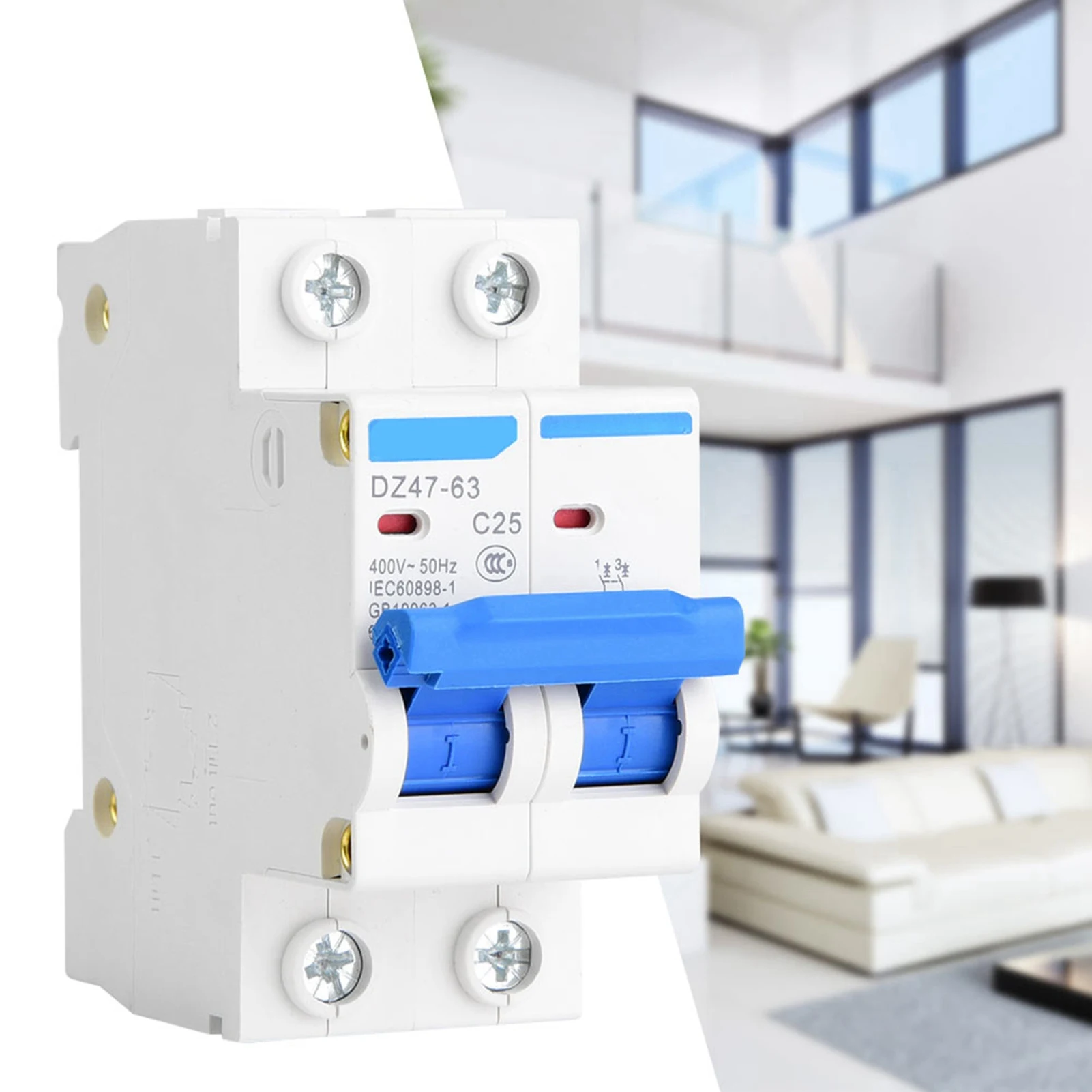 Miniature Circuit Breaker DZ47‑63 2P Miniature Circuit Breaker Leakage  Air  400VAC Leakage Circuit Breaker