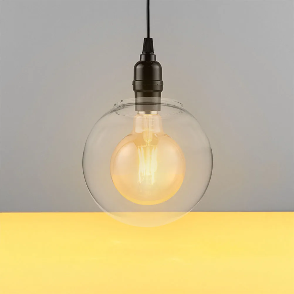 عاكس الضوء الزجاجي Globe LED Light Fixture استبدال ظلال قلادة شفافة واضحة السفر