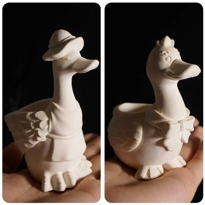 Creative Duck Silicone Mold for Crafting Flowerpot Jewelry Containers Holder Smooth Interior Easy Demolding