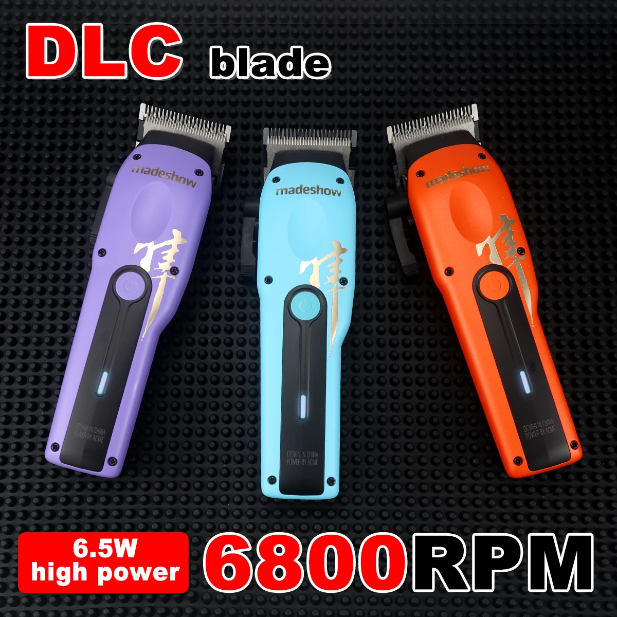 MADESHOW M15 cortador de pelo profesional hoja DLC 6800RPM 6,5 W 2200mAh de poco ruido para uso en salón Máquina para cortar cabello hombre barbería