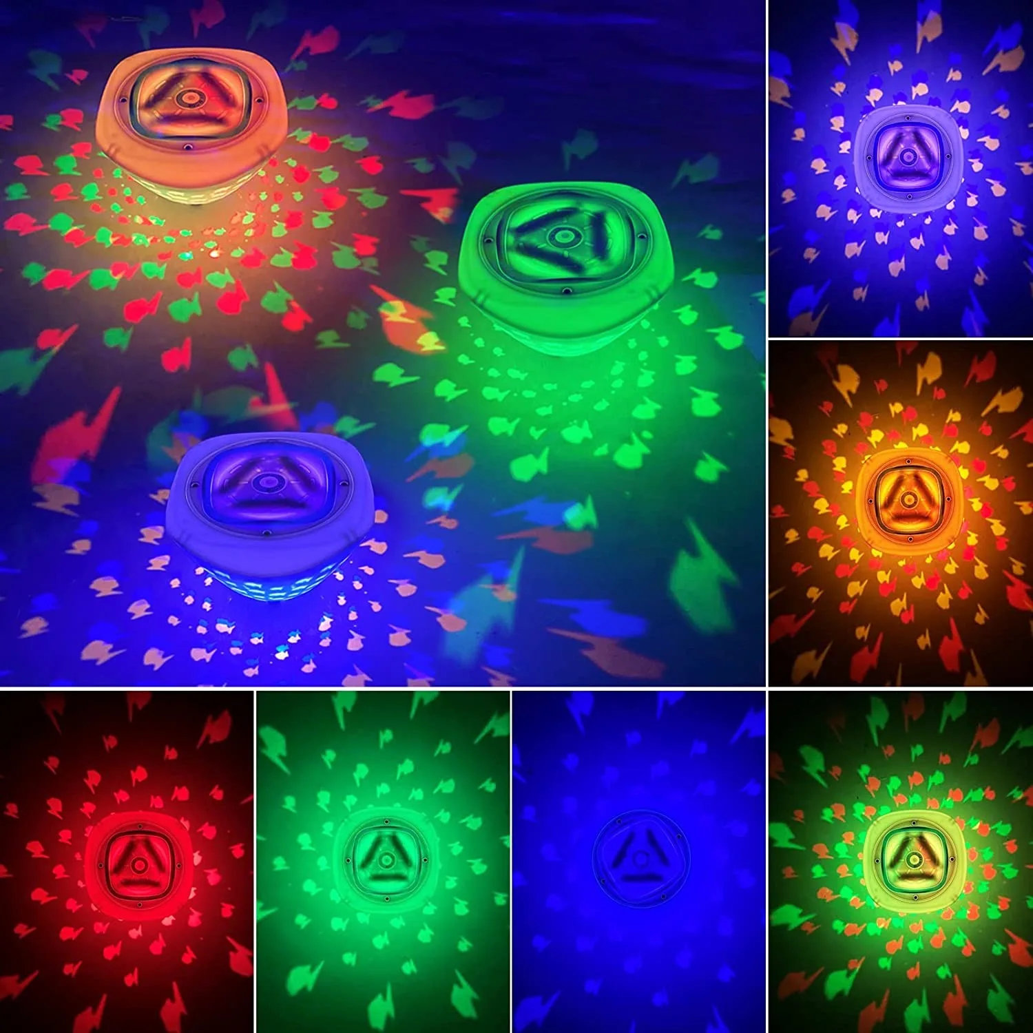 

Small fish projection bath light, LED waterproof bathtub light, swimming pool fountain diving light