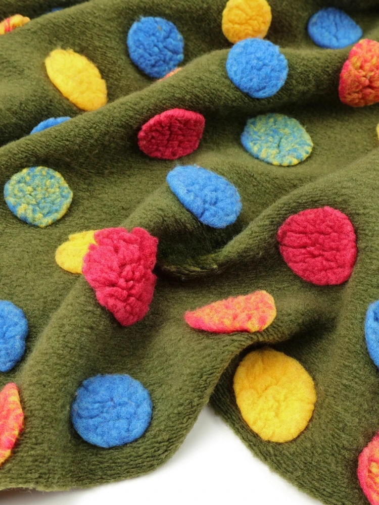 

Thick Flower Jacquard Elastic Knitted Wool Fabric for Soft Drape Coat Cloak Dress Cloth Diy By The Meter Sewing Material