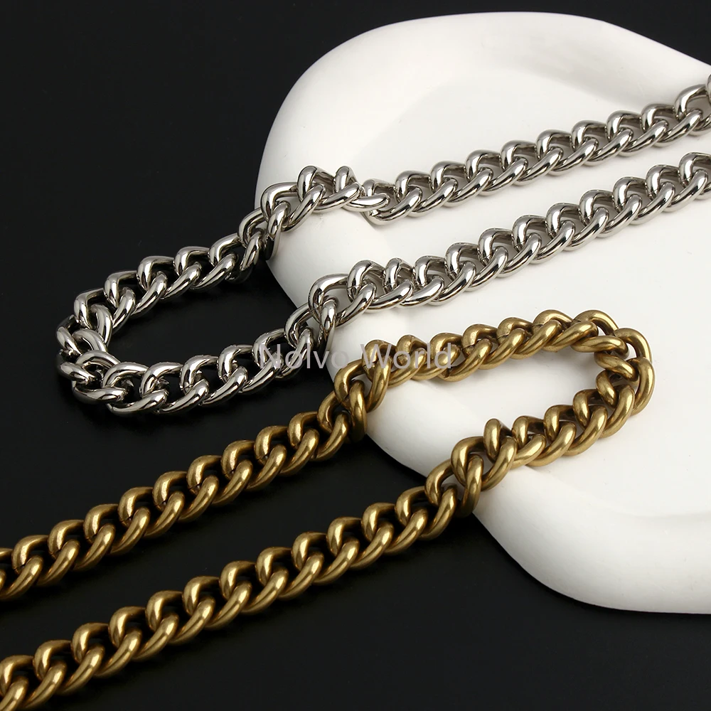 1meter 13mm Light weight Aluminium Bags Chain For Men Women Shoulder Wallet Handbag Detachable Straps Metal Handles Accessories