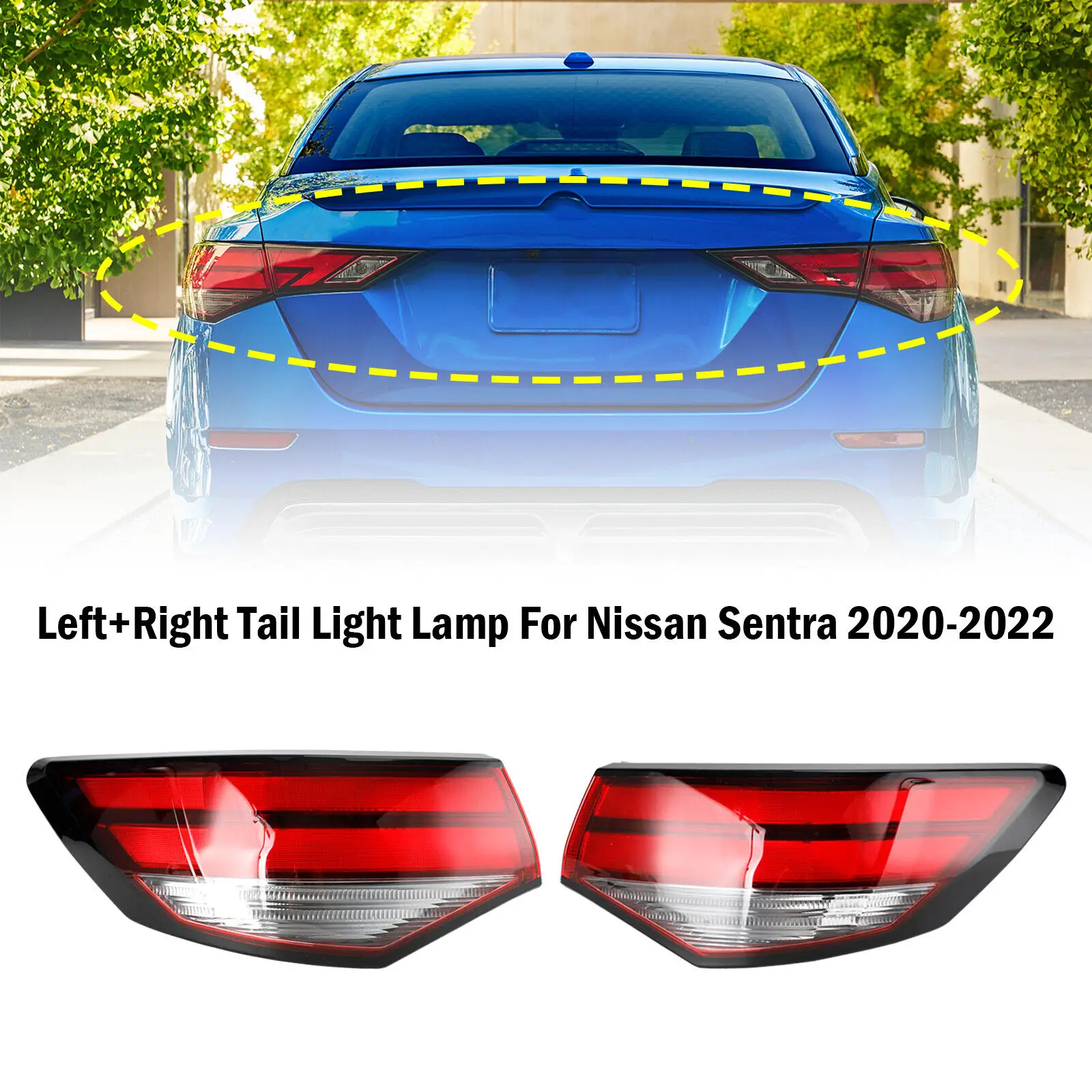 Left+Right Tail Light Lamp For Nissan Sentra 2020-2022 P1