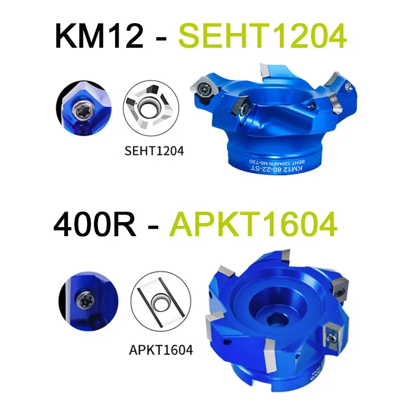 BAP400R KM12 50 63 SE12 Aluminum Alloy Milling Cutter Head Inserted Into SEHT APKT1604 Matching FMB Tool Holder Bracket Tool