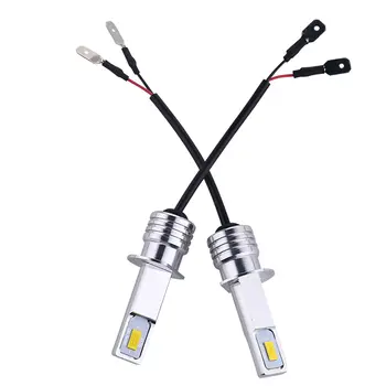 2個迷你H3 LED汽車頭燈燈泡 H3 LED霧燈燈泡 黃色日行燈 超亮白色汽車行駛燈 DC 12V-24V 8 最佳銷售 6V H3 LED - №7