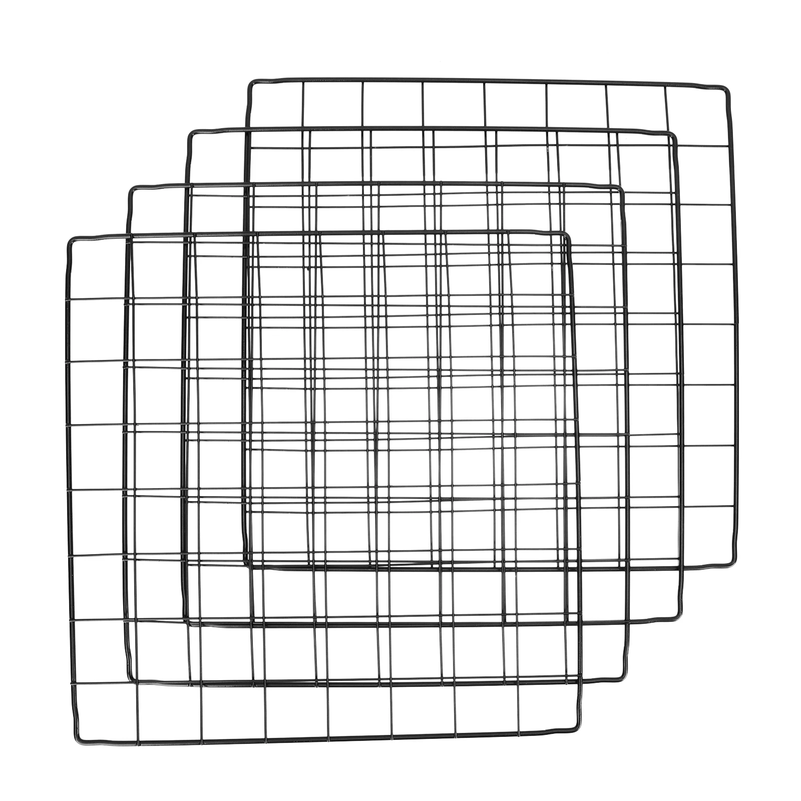 4Pcs Haustier Käfig Zubehör Schwarz Verdickte Eisen Zaun Blätter für Hund Laufstall Huhn Draht Zaun DIY Montieren Kaninchen isolation