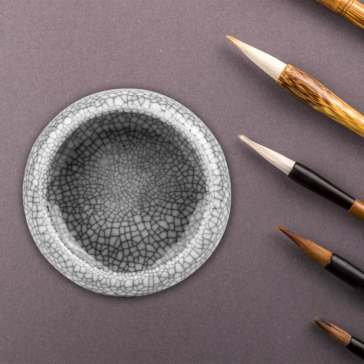 Ceramic Calligraphy Brush Washing Tool Simple Decorative Design Easy to Use Smooth Surface for Various Occasions