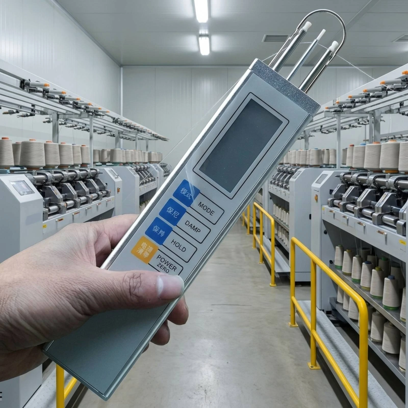 Digital Yarn Tension Meter Simple Use Textile Tension Tester Handheld Tensiometer Aluminum Casing Testing Equipment