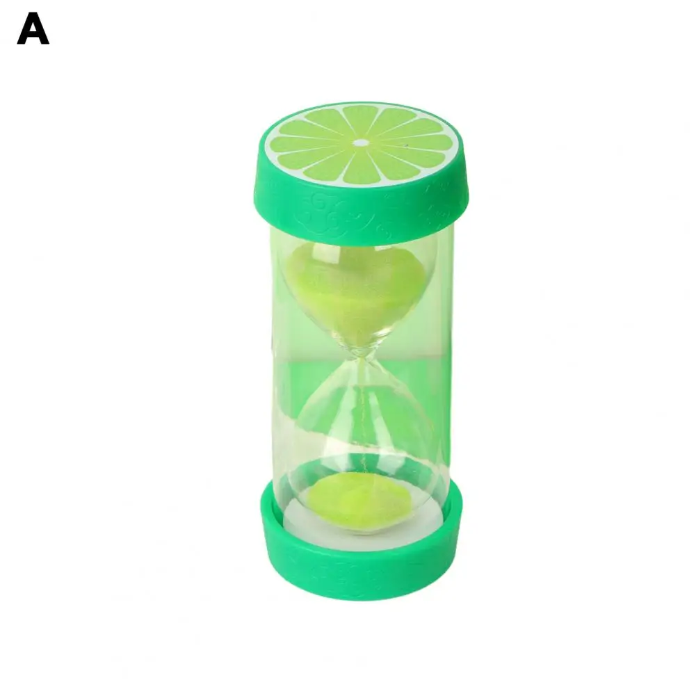 Relaxamento Sand Timer Set, Ampulheta Acrílica Calmante Sensorial, Ornamento com Frutas, Decoração de Casa