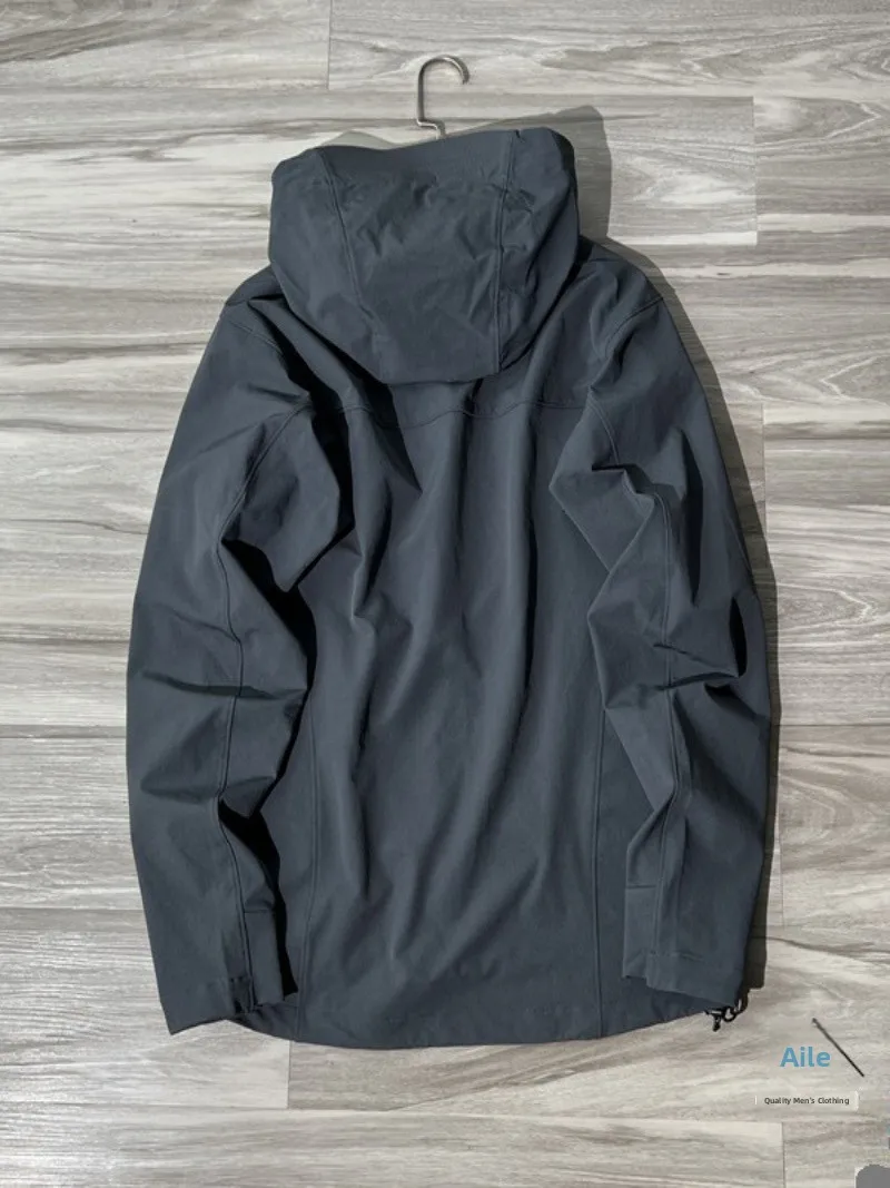 Chaqueta Softell para Hombre, Informal, Transpirable, Cortavientos, con Capucha, Serie LT, Poliéster y Nailon, Estilo Urban...