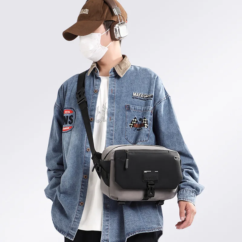 

ex Outdoor Cycling Menger Bag Crossbody oulder Bag Neutral Sle Chest Bag Faionable Cool Postal Bag Design