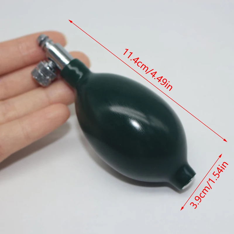Dunkelgrüne Aufblasbirne Luftpumpe für Blutdruckmessgerät Handgerät Gesundheitszubehör Ball Metallventile – Detail 11
