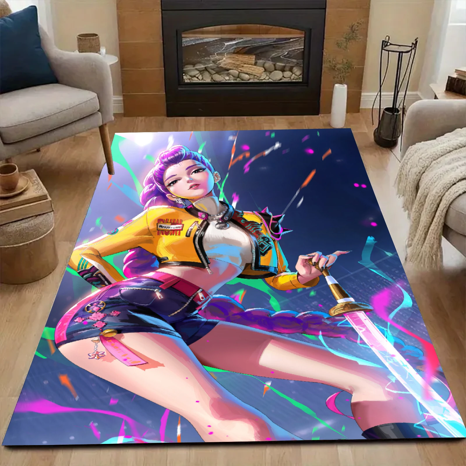 سجادة سجادة مزخرفة من شيطان هنتر لغرف المعيشة وغرف النوم والمداخل ومناطق الطعام بالإضافة إلى ساحات الباحات الخارجية والحدائق #2