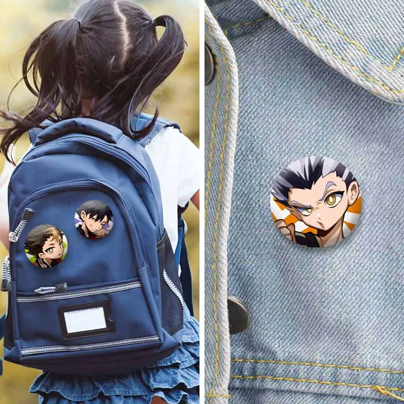 Cartoon Anime Haikyuu Brooch Funny Character Shoyo Yu Nishinoya Pin Backpack Clothing Jewelry Badge Accessories Gifts for Friend - Image 3