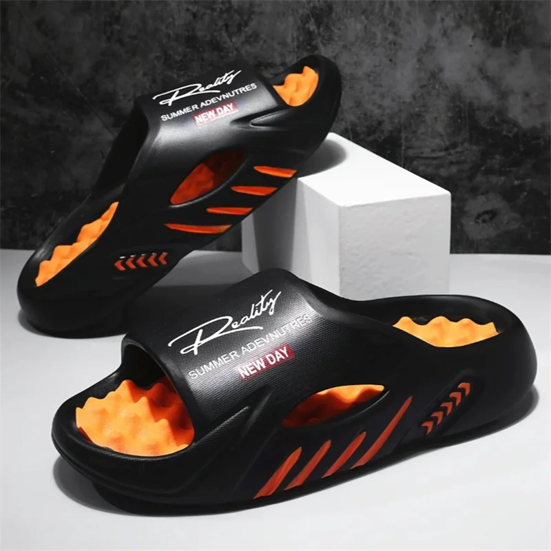 New Men Slippers Shoes Summer Beach Slippers Luxury Brand Outdoor Indoor Eva Soft Flip Flops Male Anti-slip Shoes