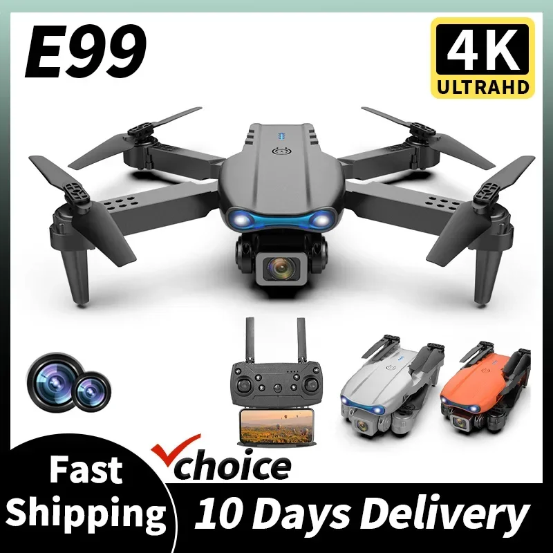 OUZEY E99 RC Drone 4K Professinal With Wide Angle Dual HD Camera Foldable RC Helicopter 5G WIFI FPV One Key Return