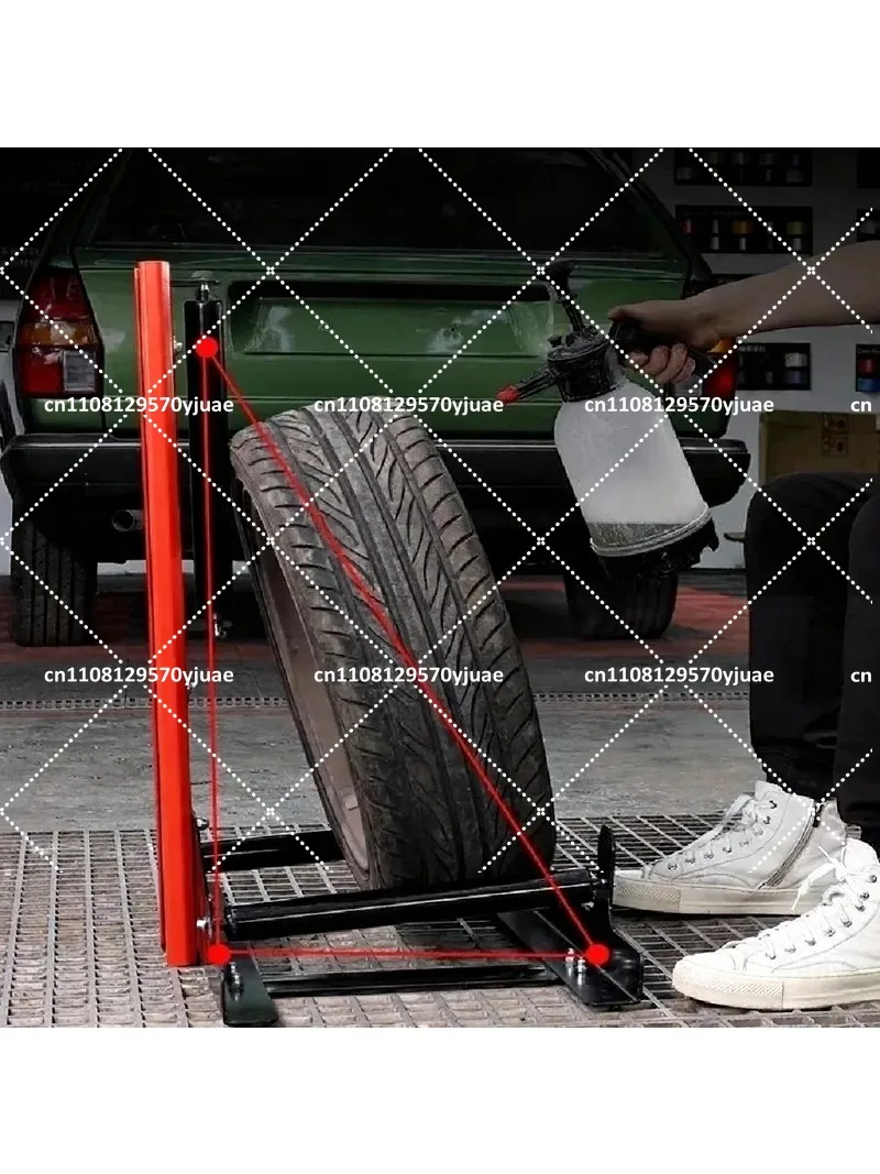 Car Tire Wheel Cleaning Stand Rolling Rotating Labor-Saving Tool for Garage Workshop