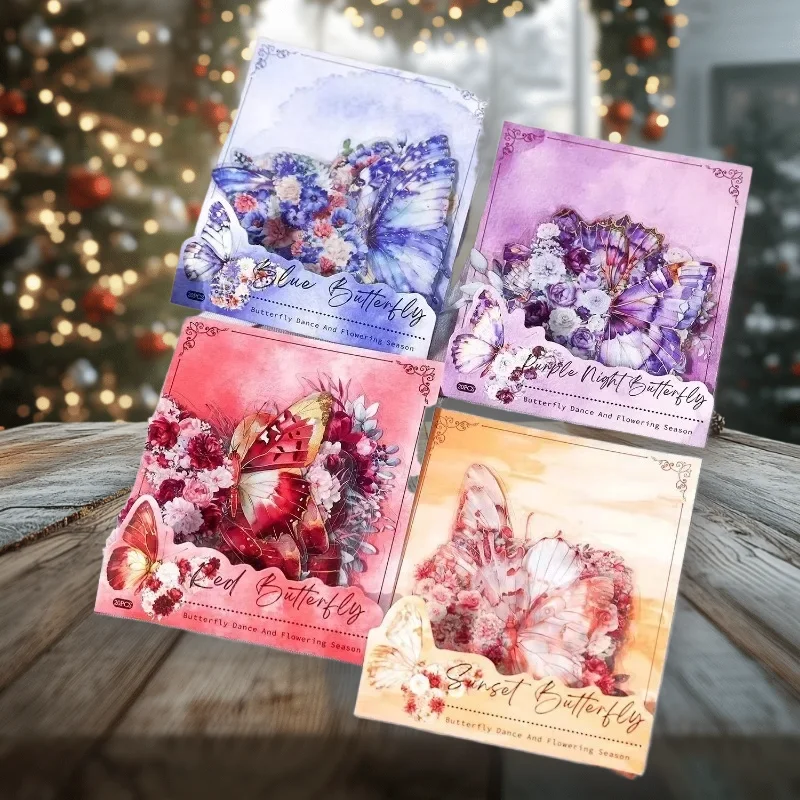 20piece/pack Spring Butterfly Stickers - Vintage Botanical Collection for DIY Scrapbooks, Bullet Journals & Planner Decoration