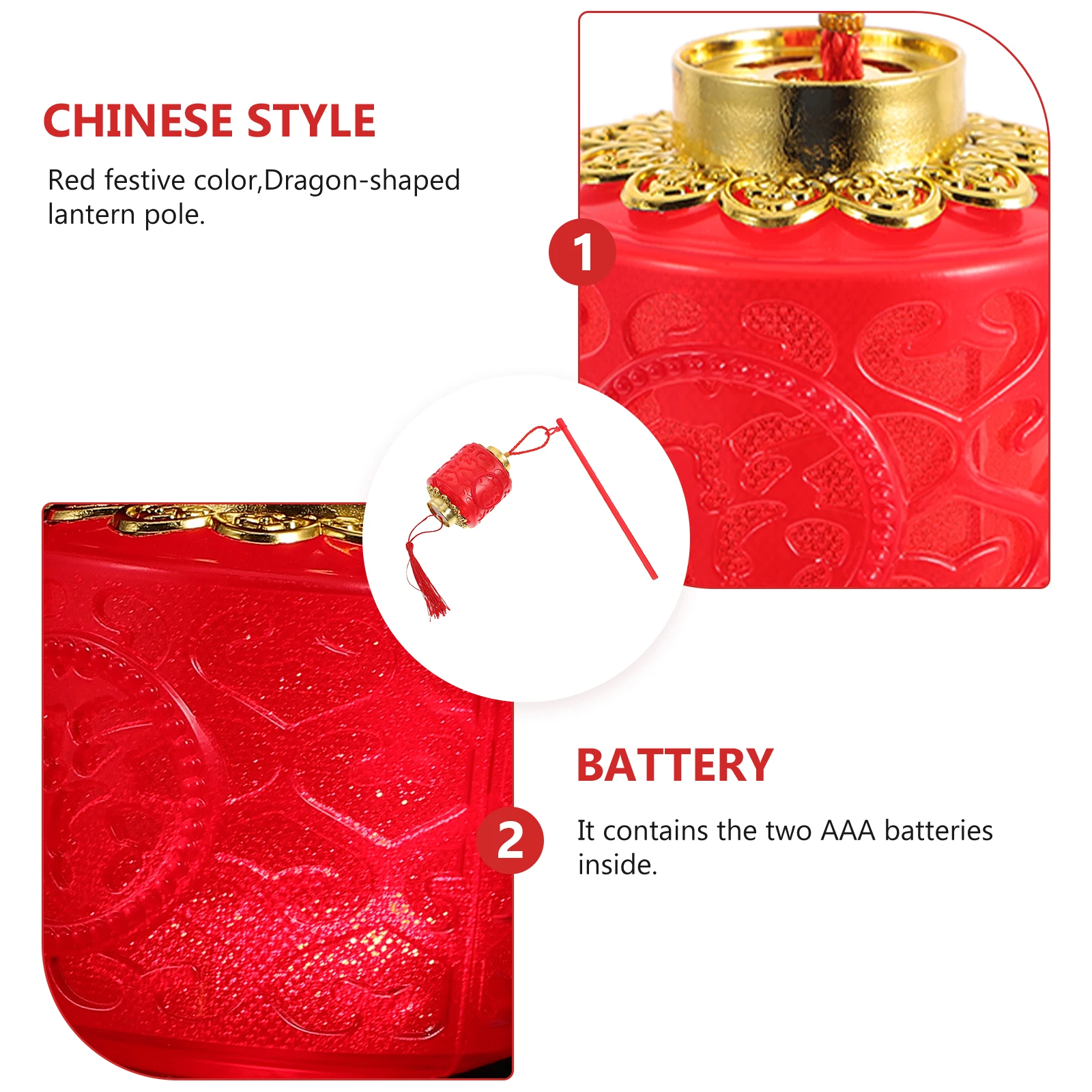 

3Sets Premium Red Handheld Lanterns Scene Decorative Lanterns New Year Party Festival Decor Home Lantern Decors