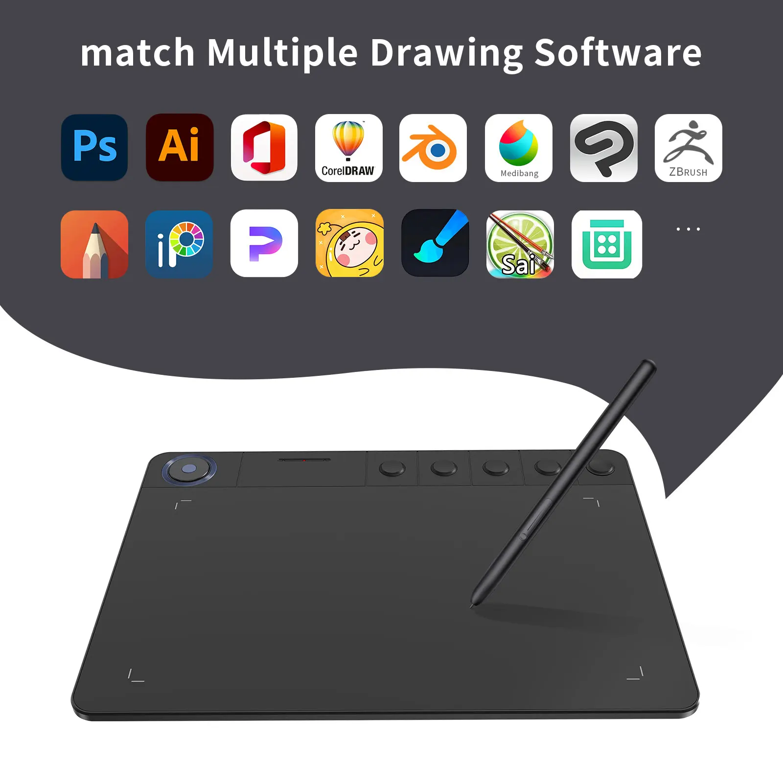 Havapen YZ 960 9x5 Inches Digital Graphic Tablet for Drawing OSU Game with Battery-Free Stylus and Glove