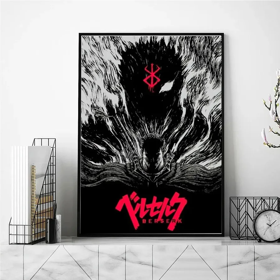 Hot Kentaro Miura B-Berserk Guts Comic Anime Movie Cartoon Poster Prints Canvas Painting Wall Art Picture Living Room Home Decor