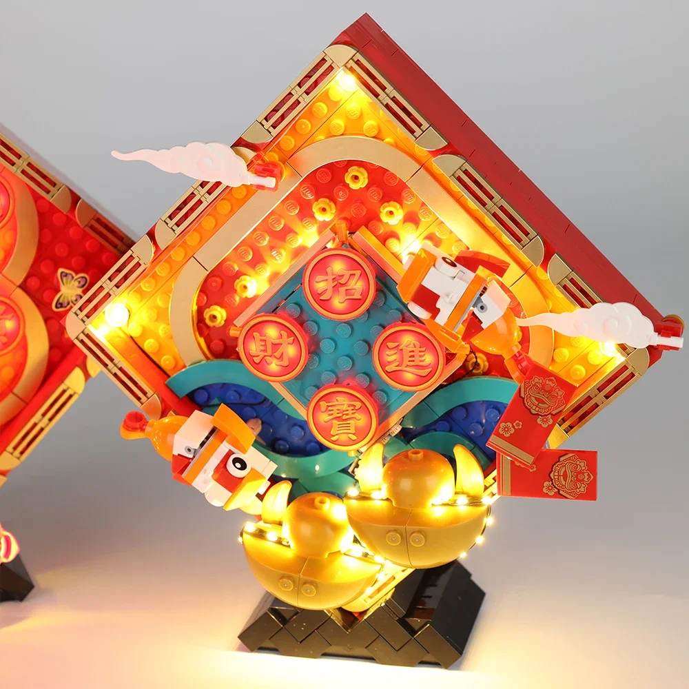 80110 음력 설날 디스플레이 빌딩 블록 모델 어린이 DIY 장난감 세트에 대한 Led 라이트 키트 (조명 키트 전용 모델 없음)