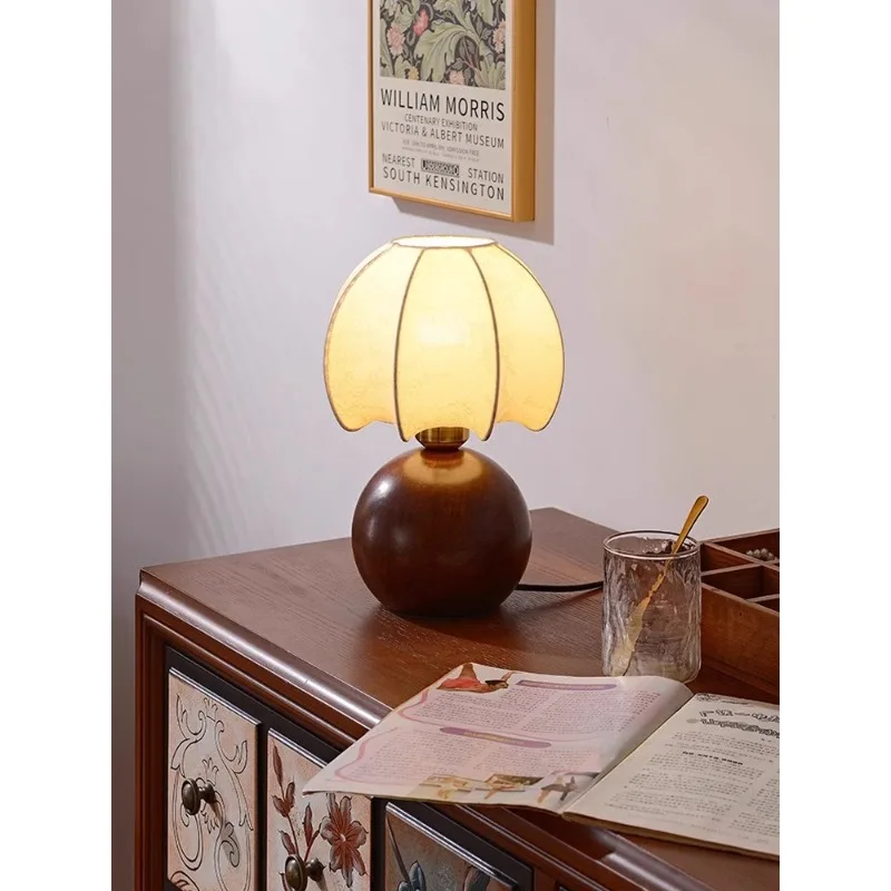 

Medieval wabi-**** wind living room study solid wood ambient light ambient night light Room decoration