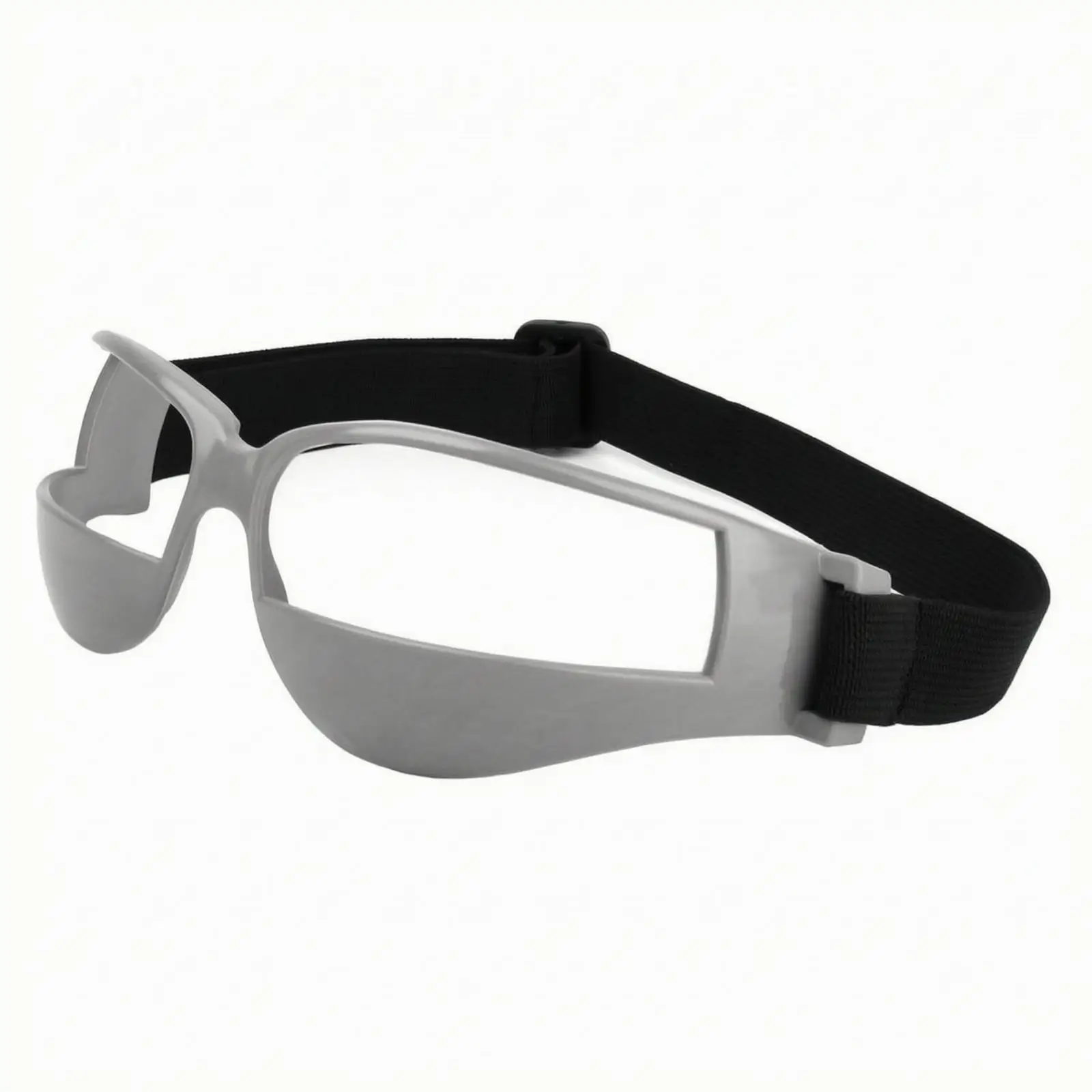 Basketball Sports Goggles with Lower Eye Guards for Adults Court Training Eyewear Flexible Frame Elastic Strap No Lens