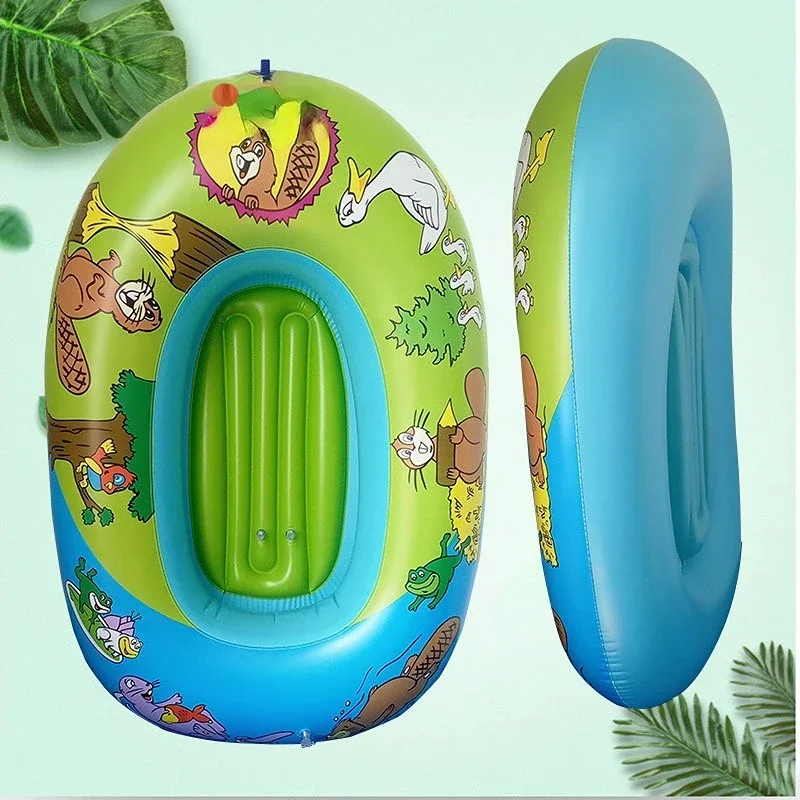 

Children's Bathing Swimming Magic Toy Boat Cartoon Inflatable Boat Thickened Surfing Rafting Boat
