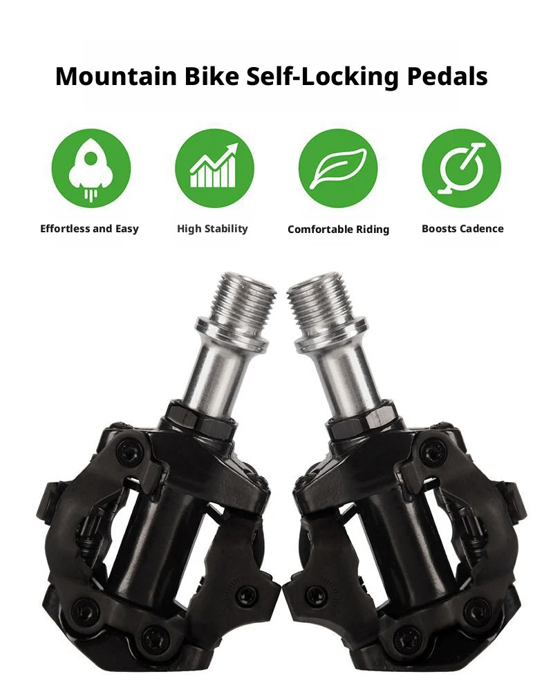 

Bicycle Lock Pedal 2 In 1 With Free Cleat For SPD System MTB Road Bike Pedals Anti-slip Bearing Cycling Accessories