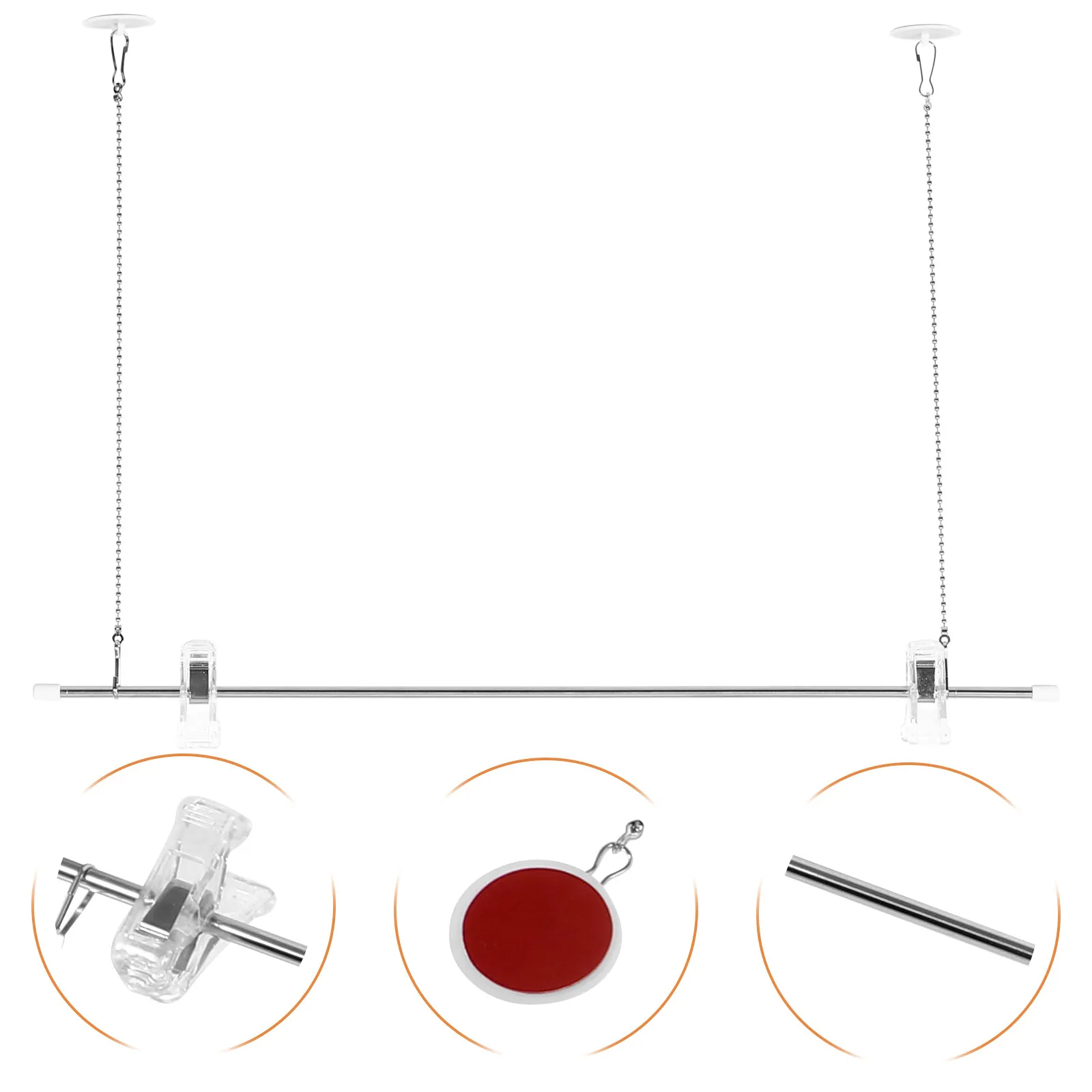 Advertising Poster Hanging Clamp Set Plastic Metal Lightweight Poster Hanging Pole for Photos Prints Fabrics Wall Decor Painting