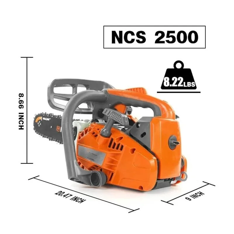 NEO-TEC 12'' Top Handle Gas Chainsaw,2-Stroke 25.4cc Portable Chain Saws for Trees Gas Powered Wood Cutting