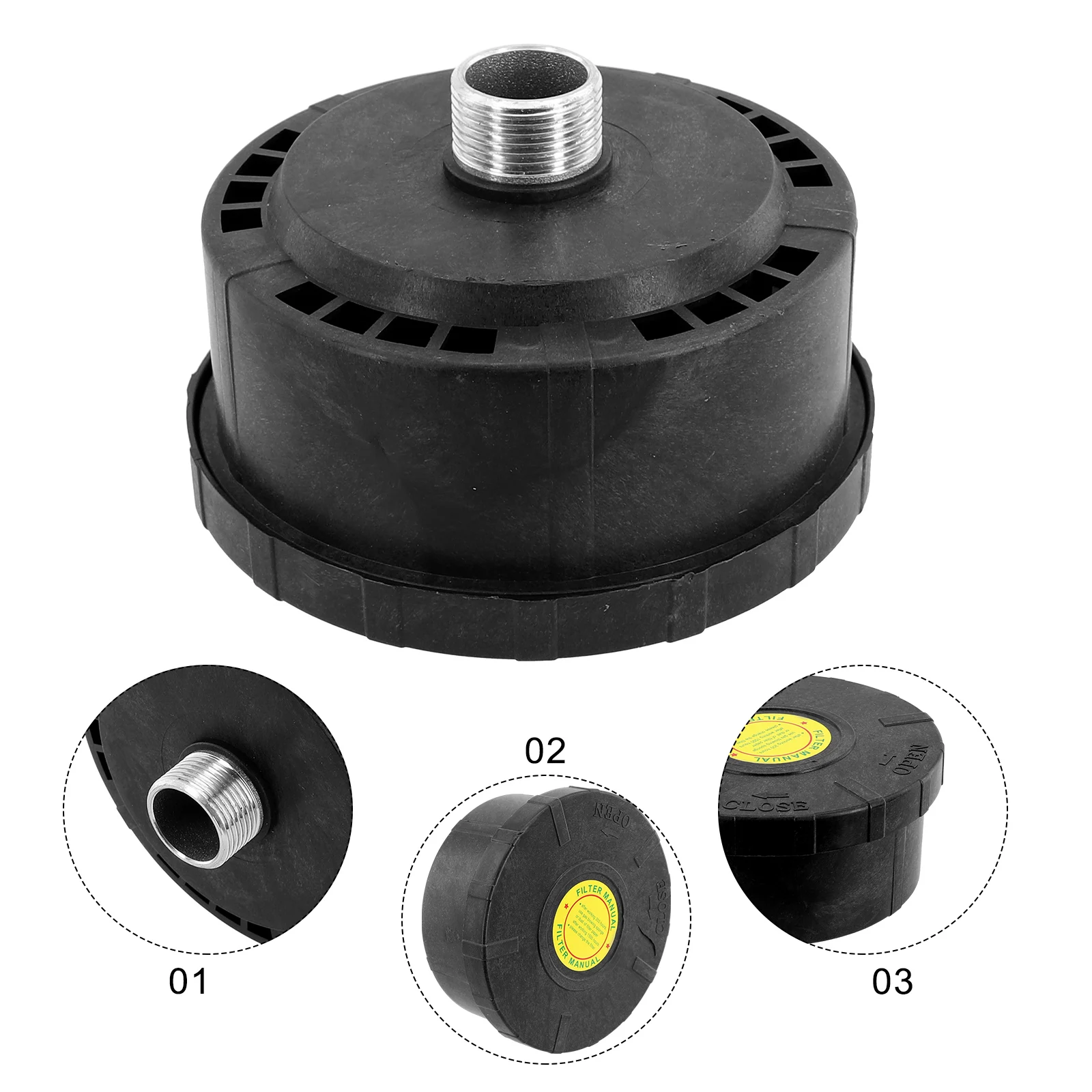 High Quality 25/32mm Thread Air Compressor Muffler Intake Filter Air Pump Element For Admitting Port Of Air Compressors