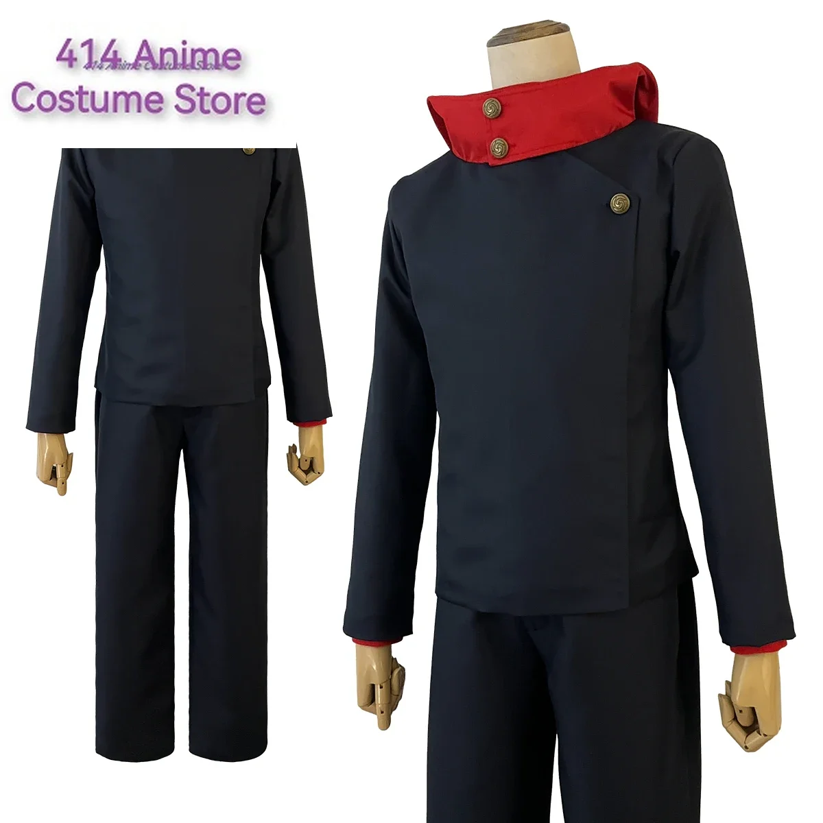 

Jujutsu JJK Manga Anime Itadori Yuji Cosplay Costume Wig Jacket Pants Uniform Rose Net Synthetic Halloween Christmas