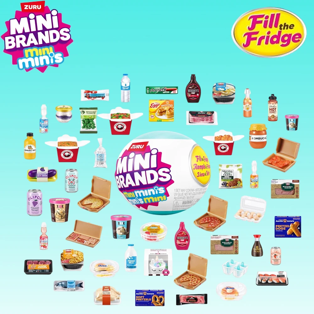 ZURU 5 Surprise Mini Brand Kühlschrank-Ball-Serie Blindbox-Spielzeug – Geheimnisvolle Sammlung Mini Brands „Fill The Fridge Brands Food“ – Detail 8